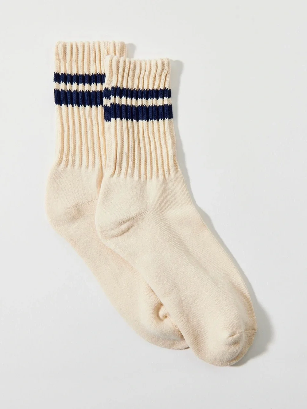 UO Athletic Retro Striped Ribbed Slouch Crew Socks